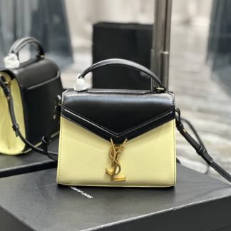 Replica Saint Laurent Cassandra Leather Small Top Handle Bag