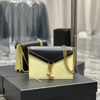 Replica Saint Laurent Cassandra Leather Small Top Handle Bag