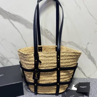 Replica Saint Laurent Naturale Basket Raffia Tote