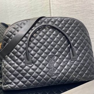 Replica Saint Laurent Calfskin Quilted ES Giant Travel Bag Black