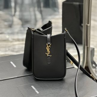 Replica Saint Laurent Le 5 à 7 Vertical Leather Mini Crossbody Bag