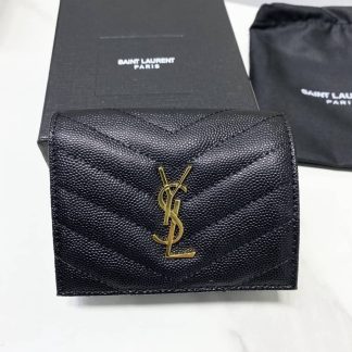 Replica Saint Laurent Monogram Compact Tri Fold Wallet