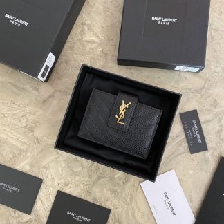 Replica Saint Laurent Monogram Matelassé Leather Card Holder