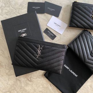 Replica Saint Laurent Monogramme Quilted Calfskin Zip Pouch