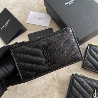 Replica Saint Laurent Monogram Fragments Zip Card Holder