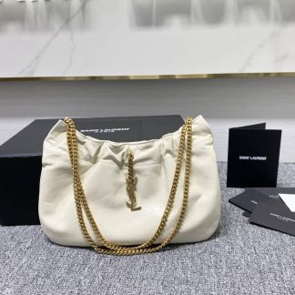 Replica Saint Laurent Pacpac Leather Ruched Hobo Bag