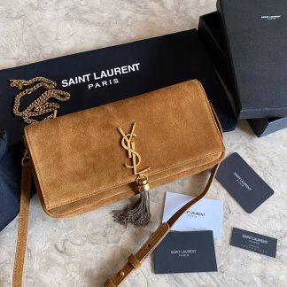 Replica Saint Laurent Monogram Kate 99 Tassel Suede Flap Bag