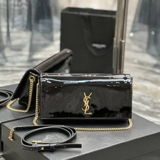 Replica Saint Laurent Kate Patent Leather Crossbody Bag