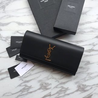 Replica Saint Laurent Kate Calfskin Leather Clutch