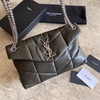 Replica Saint Laurent Loulou puffer leather crossbody bag