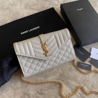 Replica Saint Laurent Envelope Quilted Wallet On Chain Shoulder Bag