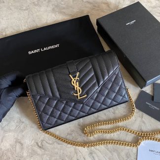 Replica Saint Laurent Envelope Quilted Wallet On Chain Shoulder Bag