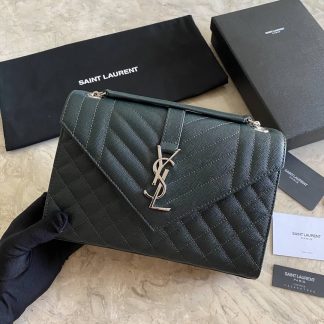 Replica Saint Laurent Envelope Leather Chain Shoulder Bag