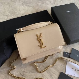 Replica Saint Laurent Monogram Sunset Calfskin Shoulder Bag