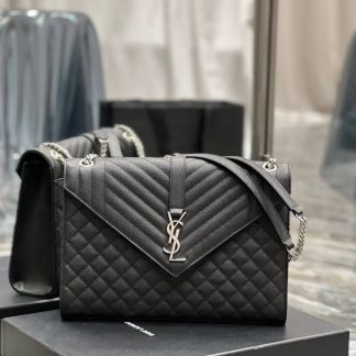 Replica Saint Laurent Envelope Monogram Matelassé Leather Shoulder Bag