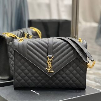 Replica Saint Laurent Envelope Monogram Matelassé Leather Shoulder Bag