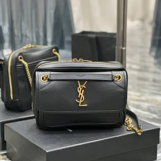 Replica Saint Laurent Niki Smooth Leather Camera Shoulder Bag