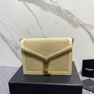 Replica Saint Laurent Canvas Calfskin Classic Monogram Cassandra Shoulder Bag