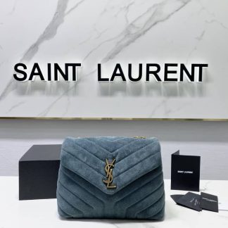 Replica Saint Laurent Loulou Toy quilted suede crossbody bag