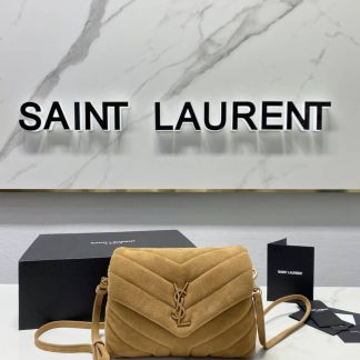 Replica Saint Laurent Suede Toy Loulou Shoulder Bag