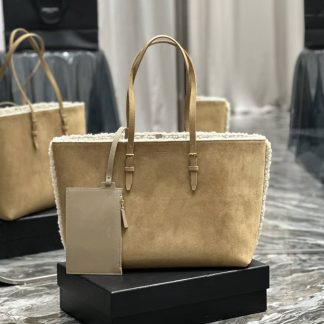 Replica Saint Laurent Calfskin Large Shopping Tote Bag