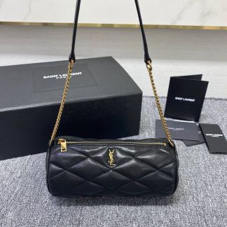 Replica Saint Laurent Sade Mini Tube Quilted Lambskin Shoulder Bag