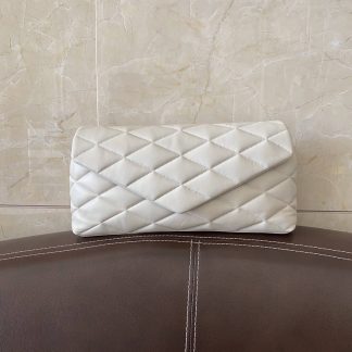 Replica Saint Laurent Sade Puffer Large Clutch Blanc Vintage