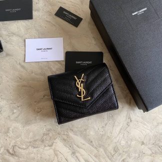 Replica Saint Laurent Monogram quilted leather card holder