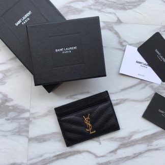 Replica Saint Laurent Matelassé Leather Monogram Card Holder