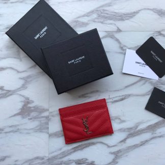 Replica Saint Laurent Matelassé Leather Monogram Card Holder