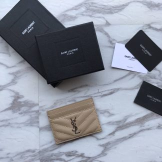 Replica Saint Laurent Matelassé Leather Monogram Card Holder