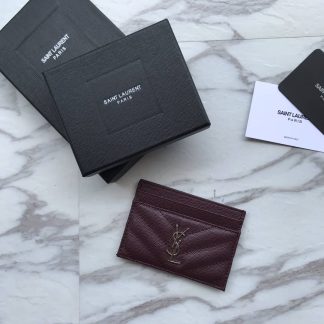 Replica Saint Laurent Matelassé Leather Monogram Card Holder