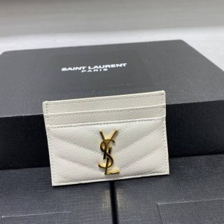 Replica Saint Laurent Matelassé Leather Monogram Card Holder