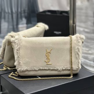 Replica Saint Laurent Kate Reversible Suede Shearling Chain Shoulder Bag