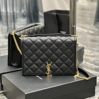 Replica Saint Laurent Lambskin Quilted Becky Chain Bag