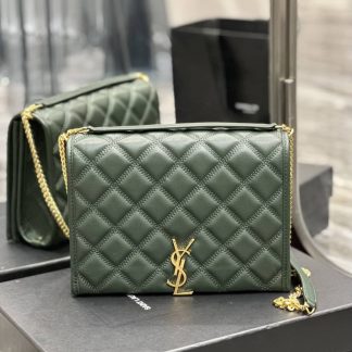 Replica Saint Laurent Lambskin Quilted Becky Chain Bag