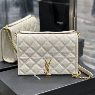 Replica Saint Laurent Lambskin Quilted Becky Chain Bag