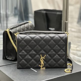 Replica Saint Laurent Lambskin Quilted Becky Chain Bag