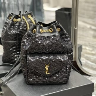 Replica Saint Laurent Joe Sequin-Embellished Backpack