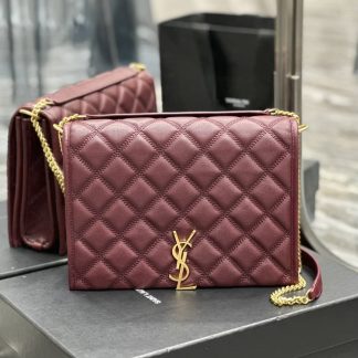 Replica Saint Laurent Becky Lambskin Quilted Chain Shoulder Bag