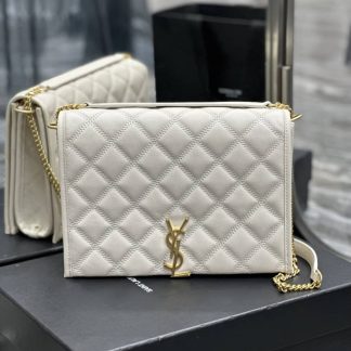 Replica Saint Laurent Becky Lambskin Quilted Chain Shoulder Bag