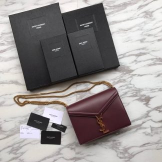 Replica Saint Laurent Smooth Calfskin Monogram Cassandra Clasp Bag