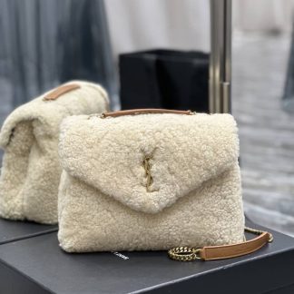 Replica Saint Laurent Toy Loulou Shearling Shoulder Bag