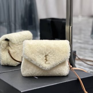 Replica Saint Laurent Toy Loulou Shearling Shoulder Bag