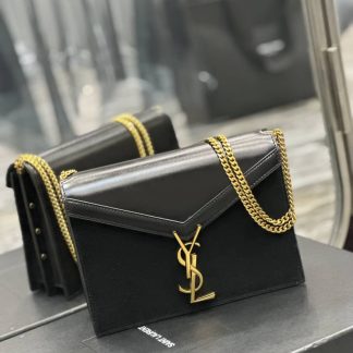 Replica Saint Laurent Smooth Calfskin Monogram Cassandra Clasp Shoulder Bag