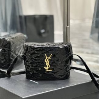 Replica Saint Laurent June Patent Leather Shoulder Bag