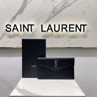 Replica Saint Laurent Grain De Poudre Uptown Pouch Black