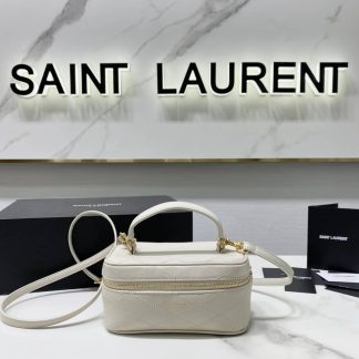 Replica Saint Laurent Vanity Mini Quilted Leather Top Handle Bag